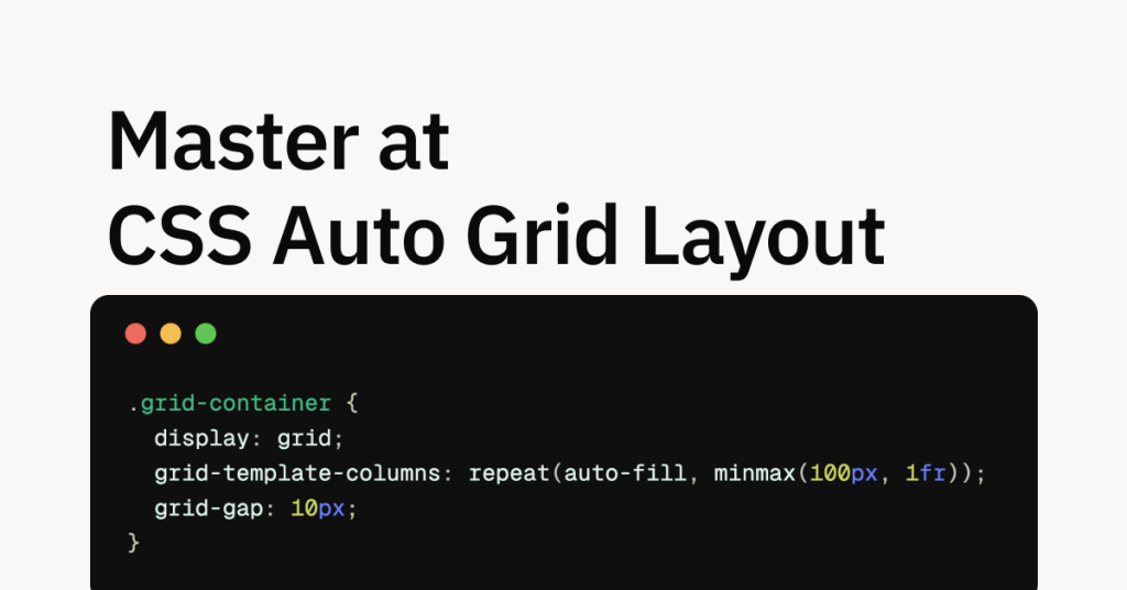 Master CSS Auto Grid Layout