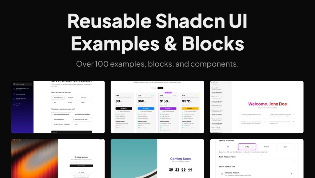 Shadcnexamples