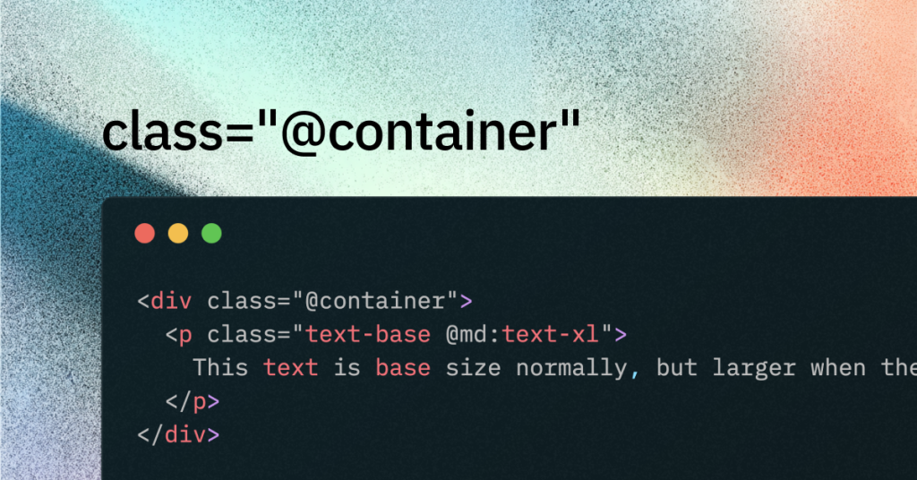 Tailwind Container Queries