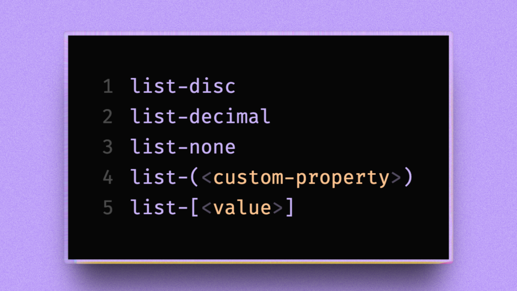 Tailwind v4 List Styles
