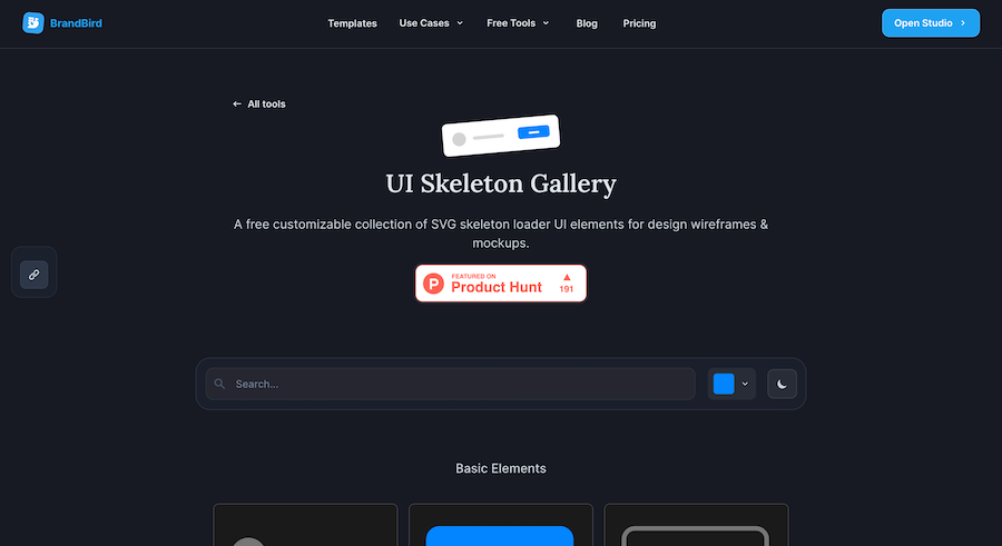 UI Skeleton Library
