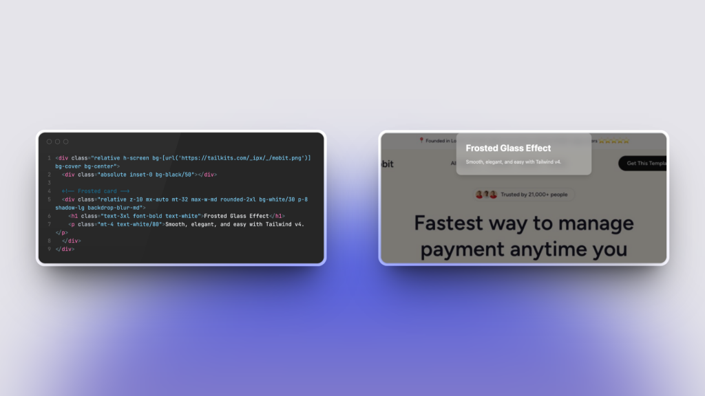 Basic Example: Frosted Glass Card