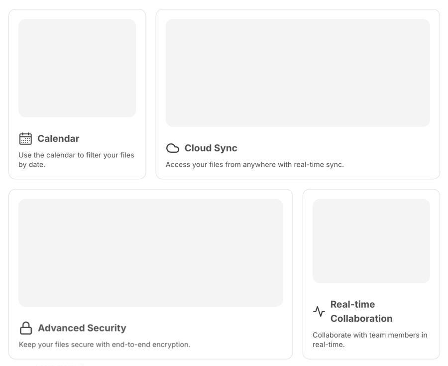 Bento Grids Component Bento Grids Component