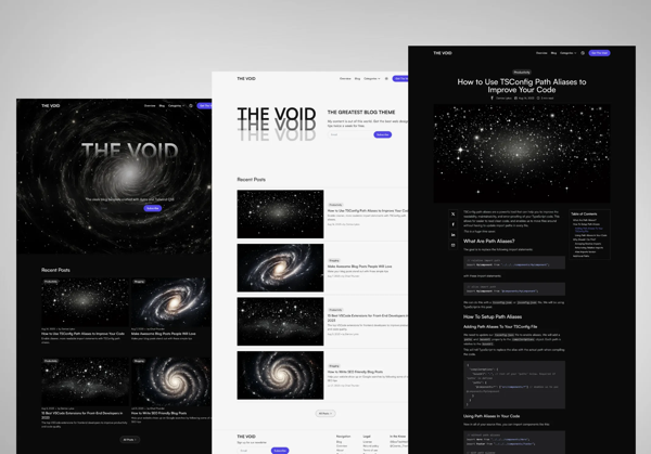 The Void - Dark Mode blog template The Void - Dark Mode blog template