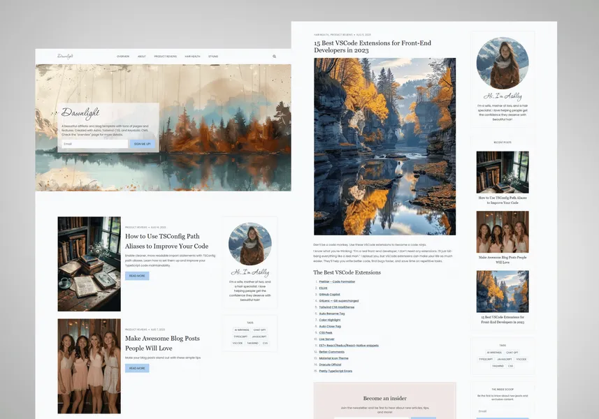 Dawnlight - affiliate and blog template Dawnlight - affiliate and blog template