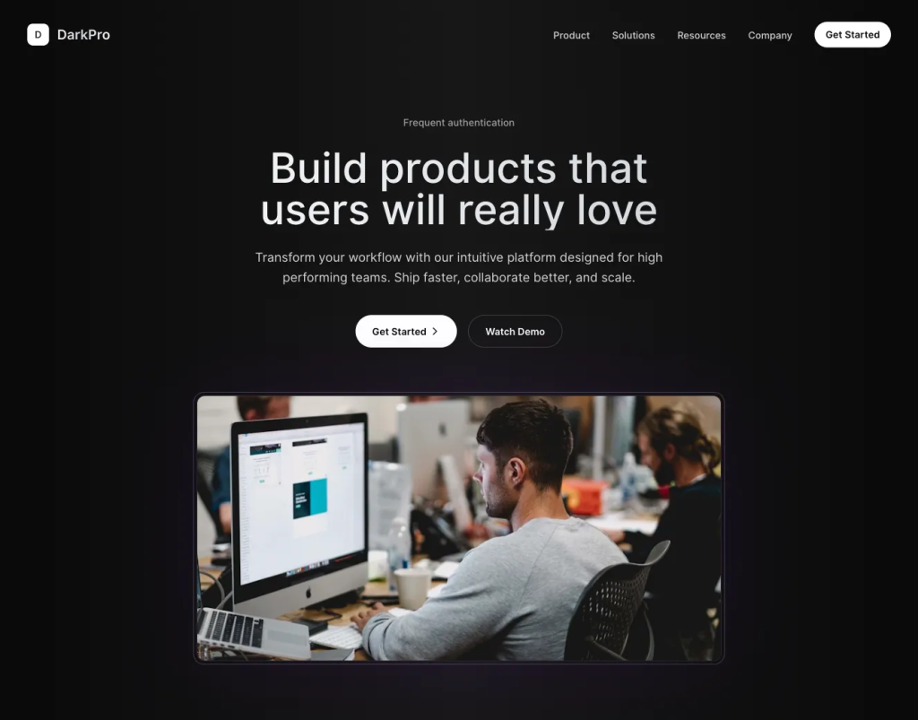 DarkPro UI Kit - Website Template