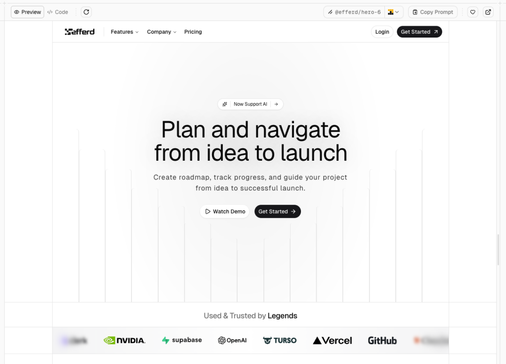 Efferd UI - Hero Block 6