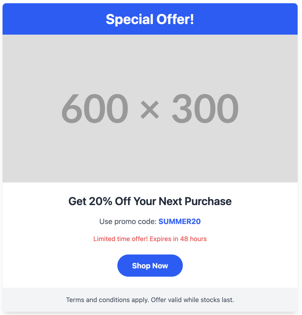 Email template promotion campaign Email template promotion campaign