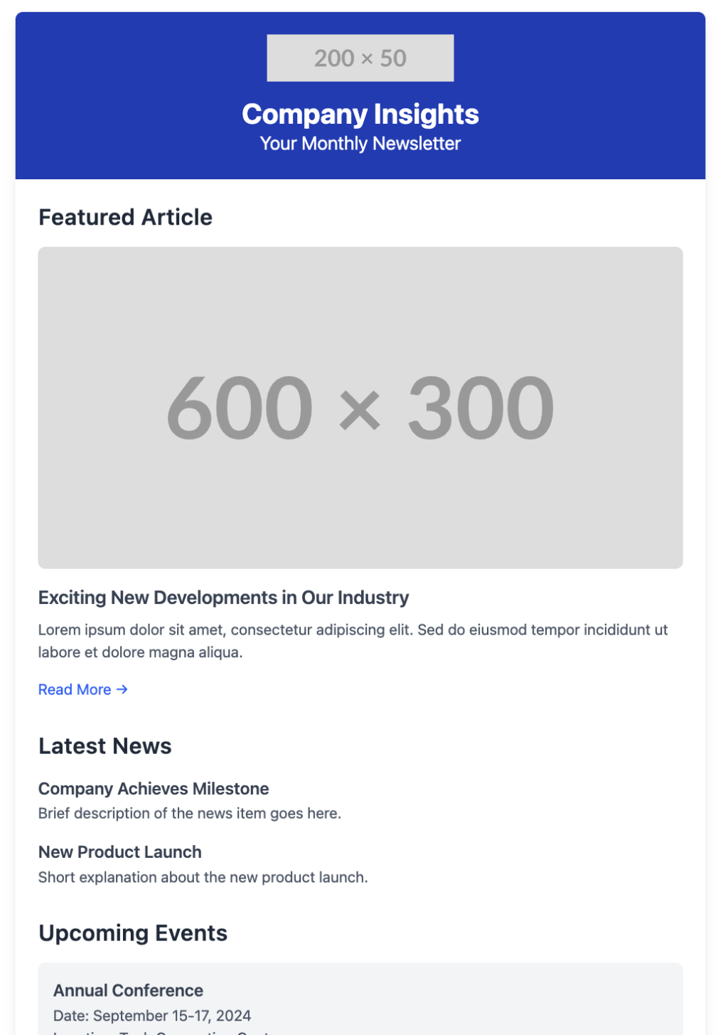Company Newsletter email template Company Newsletter email template