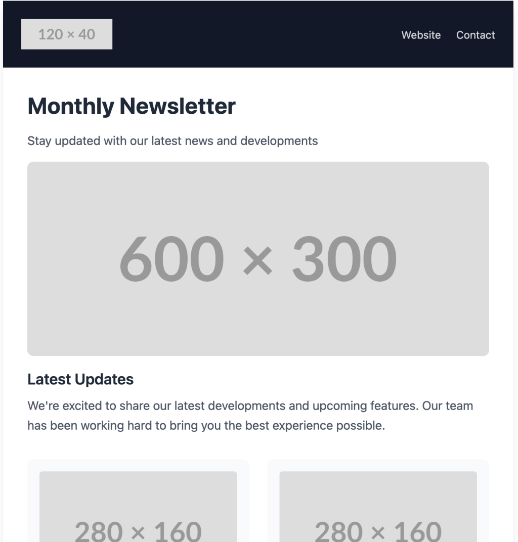 Default Newsletter - Tailwind Email Template Default Newsletter - Tailwind Email Template