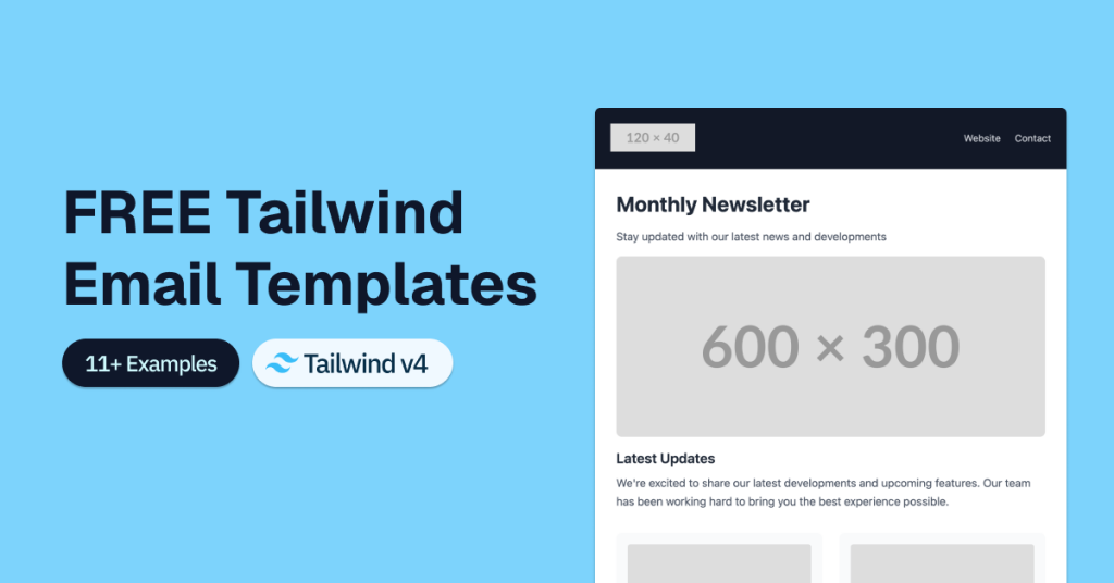 Tailwind Email Templates 11 Free Tailwind Email Templates