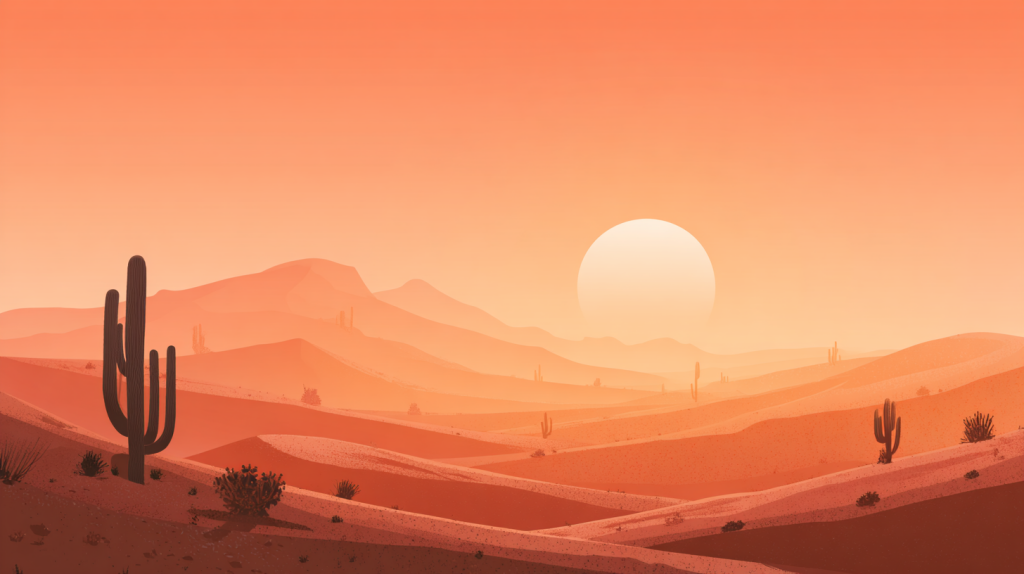 Orange Desert Hero Orange Desert Hero Background: Low Horizon, Clean Sky