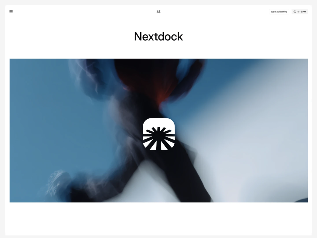 Hive agency portfolio template