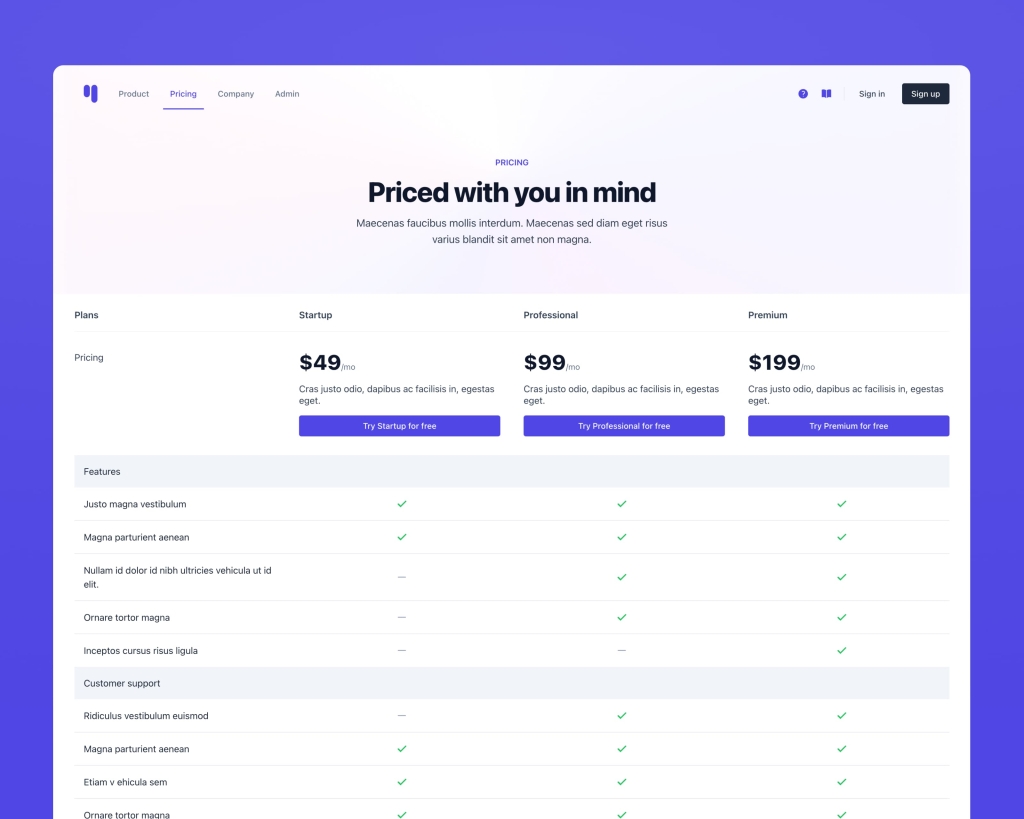 Hound Theme - Pricing Page Hound Theme - Pricing Page