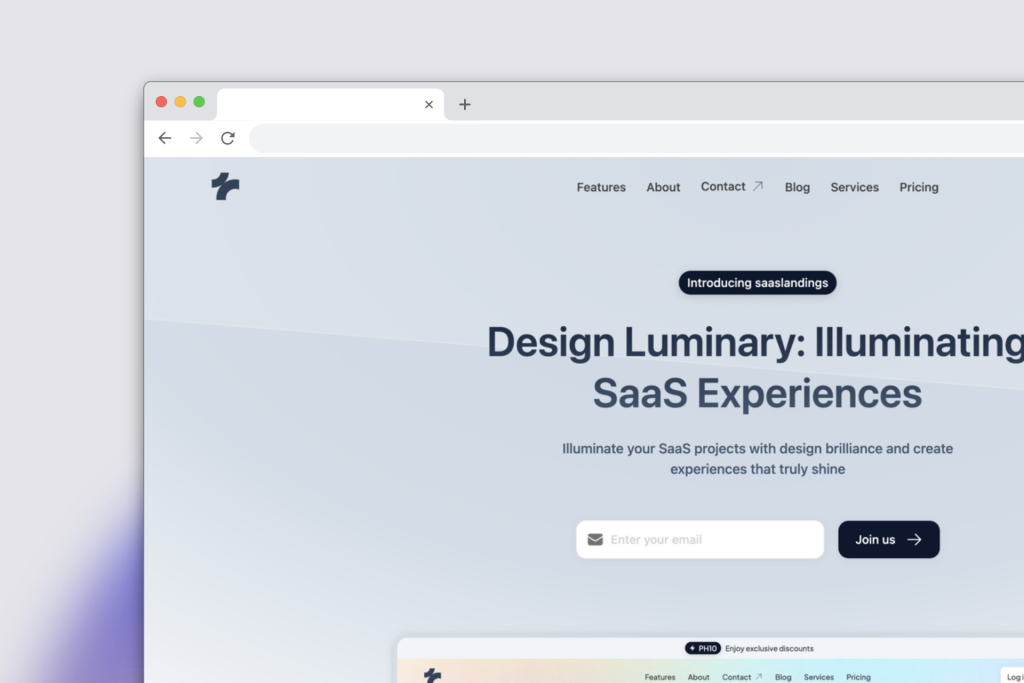 Minimal landing page hero section - Tailkits UI