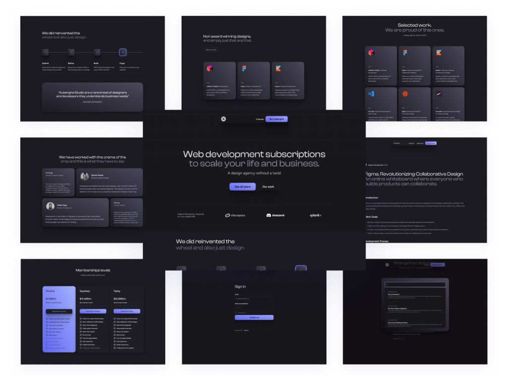 Aubergine Astro Template