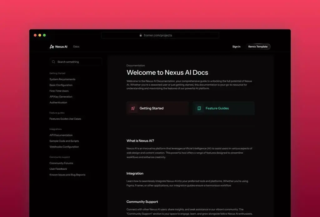 Nexus AI Nuxt Template - Docs