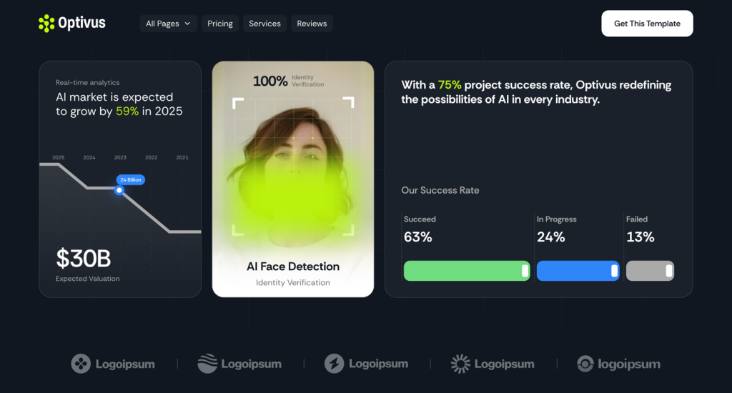 Optivus - Modern Template for AI Solutions