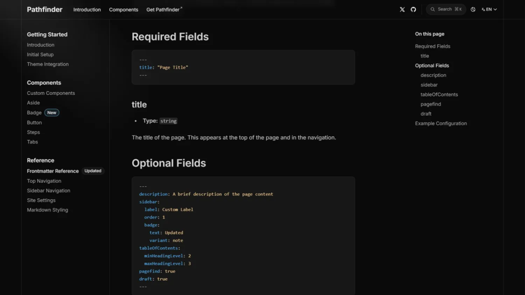 Pathfinder astro doc template Pathfinder doc template