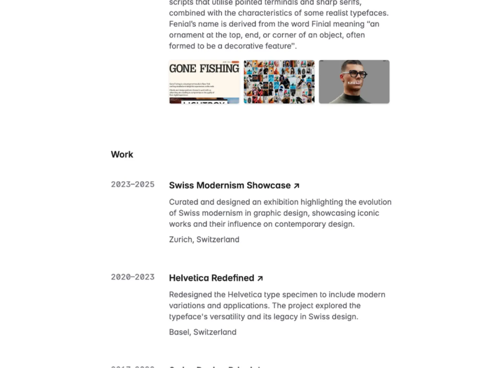 Prima Persona Personal Template