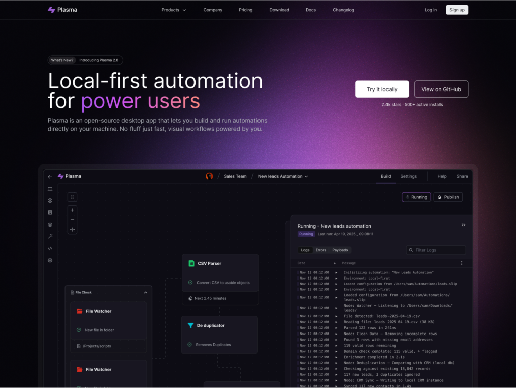 Plasma shadcn/ui SaaS Template Plasma shadcn/ui SaaS Template