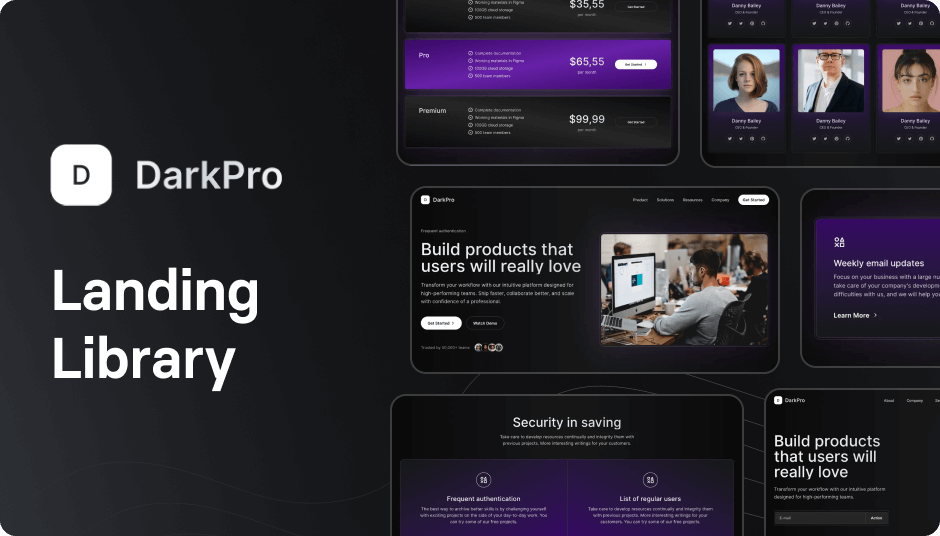 DarkPro Tailwind Website Template DarkPro Tailwind UI Library