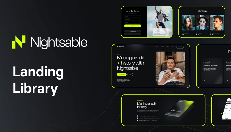 Nightsable Tailwind Website Template Nightsable Landing Library