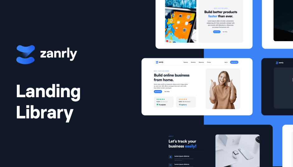 Zanrly Tailwind Website Template Zanrly Landing Library