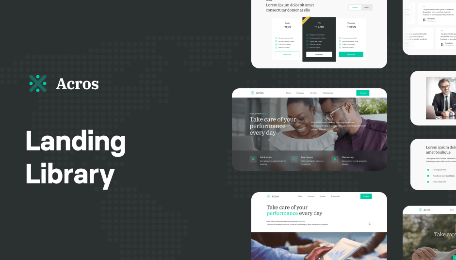 Acros Tailwind Website Template Acros Landing Library