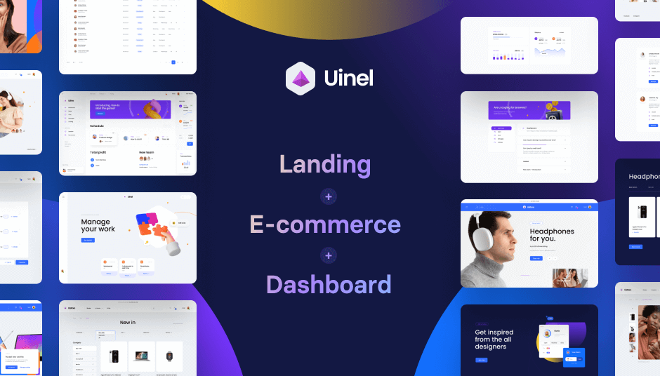 Uinel Tailwind Template Uinel Landing, E-Commerce, Dashboard Template
