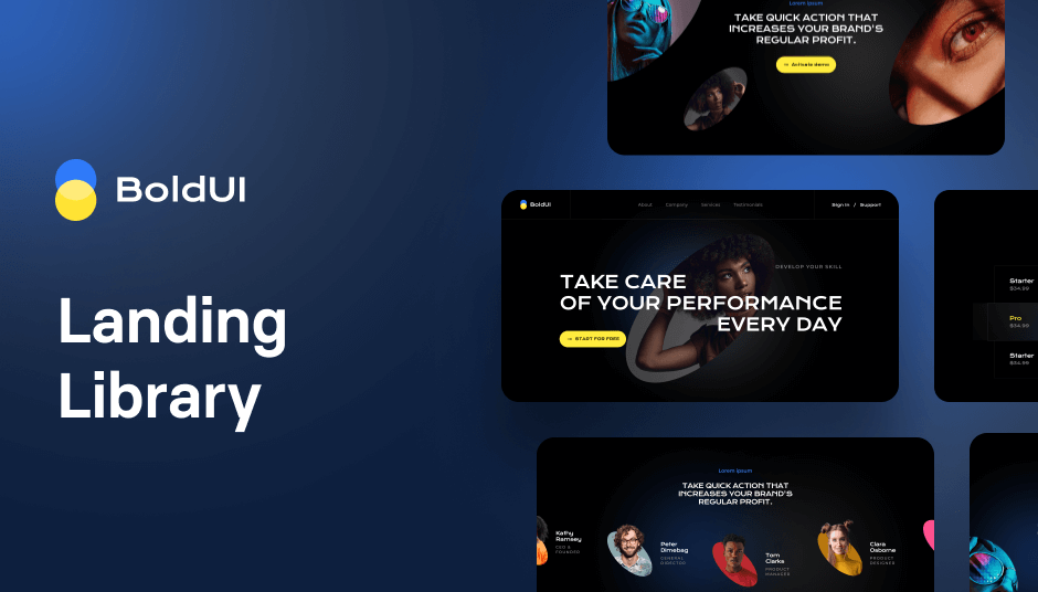 BoldUI Dark Mode Tailwind Template BoldUI Tailwind Template