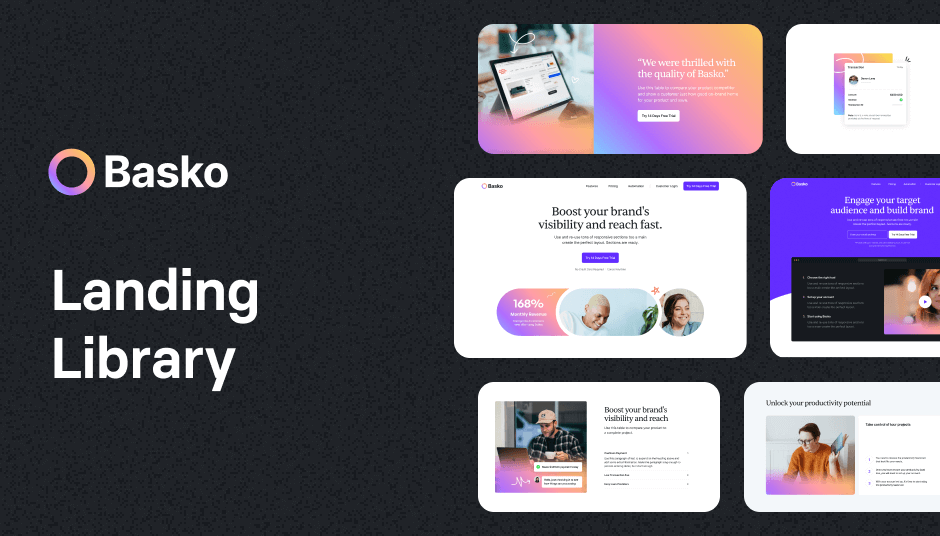 Basko Tailwind Website Template Basko Landing Library