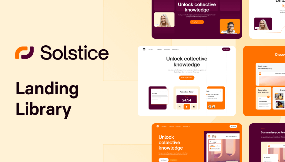 Solstice Tailwind Website Template Solstice Landing Library