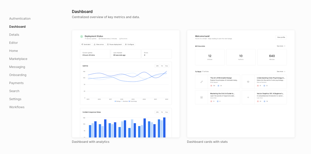 Subframe Tailwind Dashboard Templates