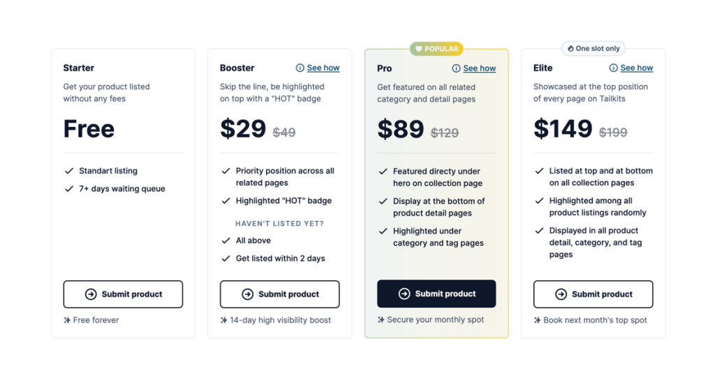 Tailkits Premium Plans