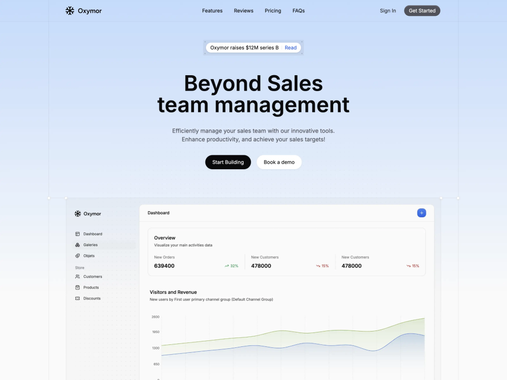oxymor-st Template Clean Landing Page Template