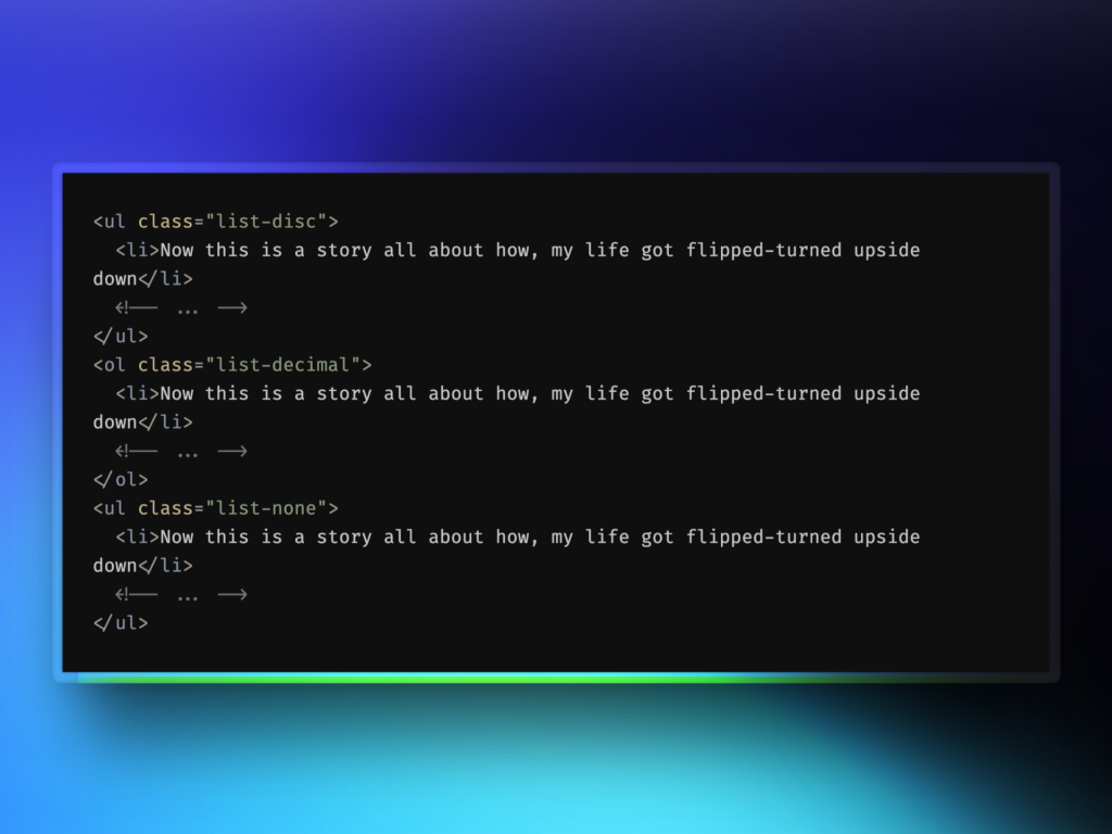 Tailwind v4 List Styles Tailwind v4 List Styles