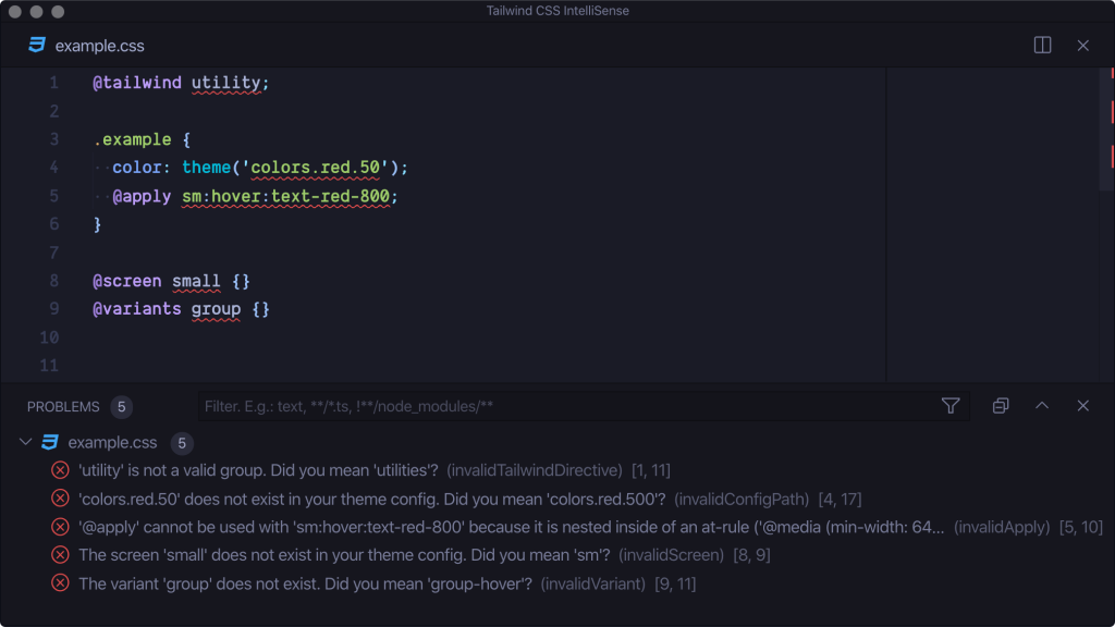 Tailwind CSS Linting