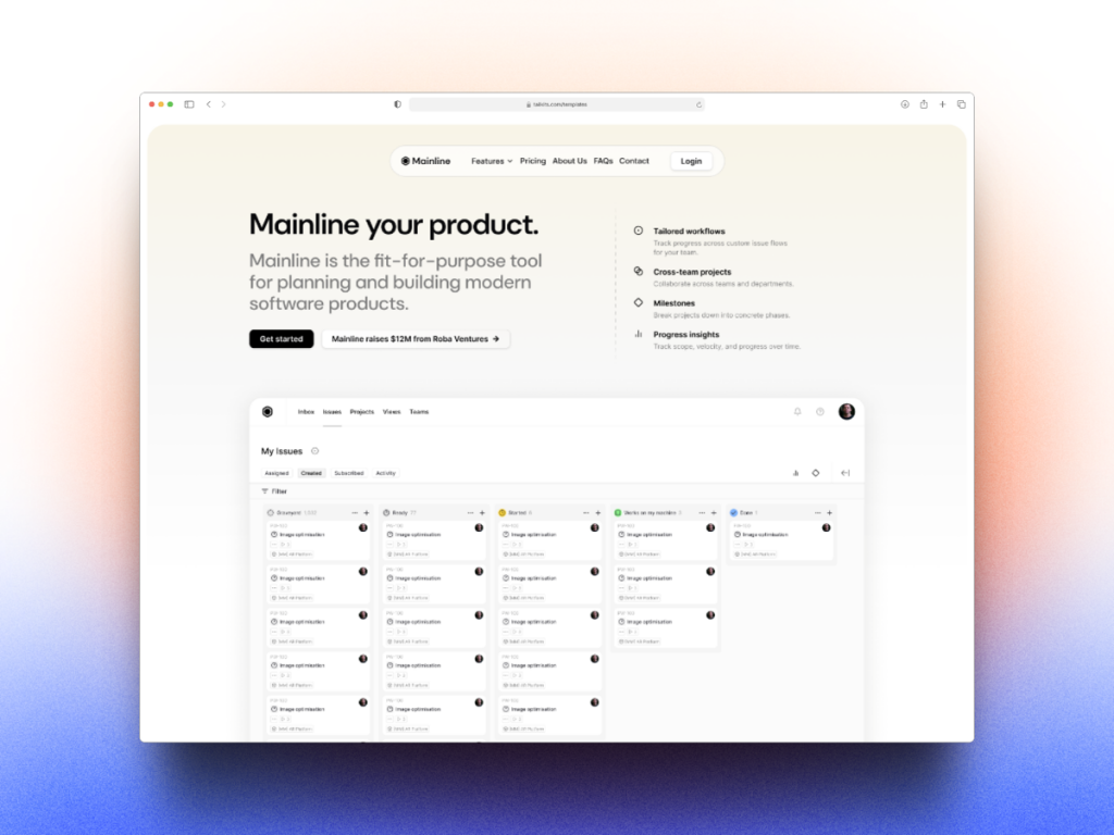 Mainline Theme - Astro and Next.js