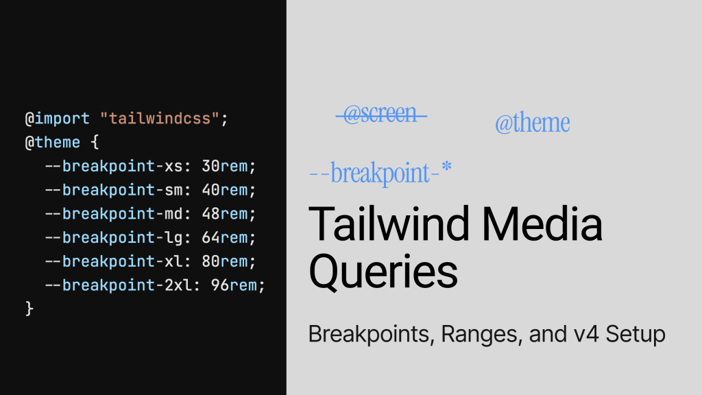 Tailwind Media Queries: Breakpoints, Ranges, and v4 Setup Tailwind Media Queries