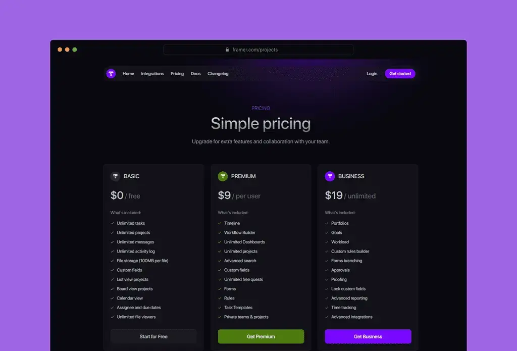Taskify Template - Pricing Taskify Template - Pricing