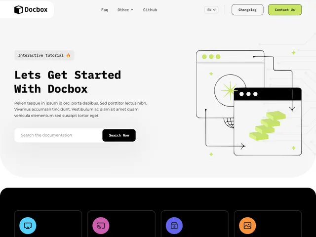 Docbox - Tailwind SaaS Tempalte Docbox Template