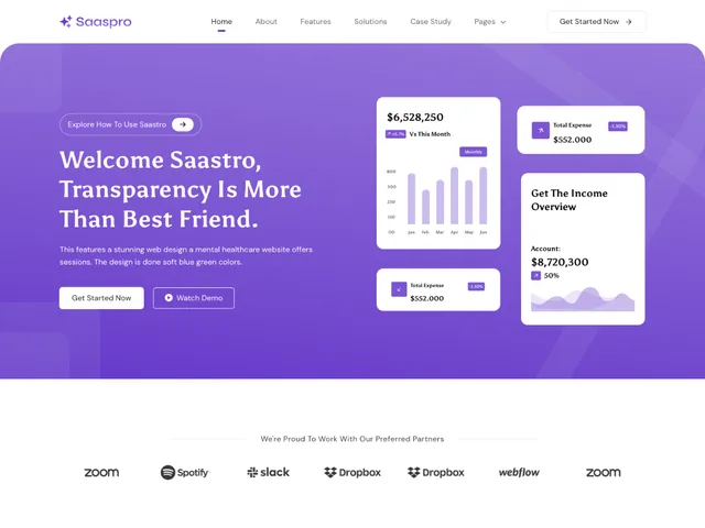 SaaSpro - Tailwind SaaS Tempalte SaaSpro Template