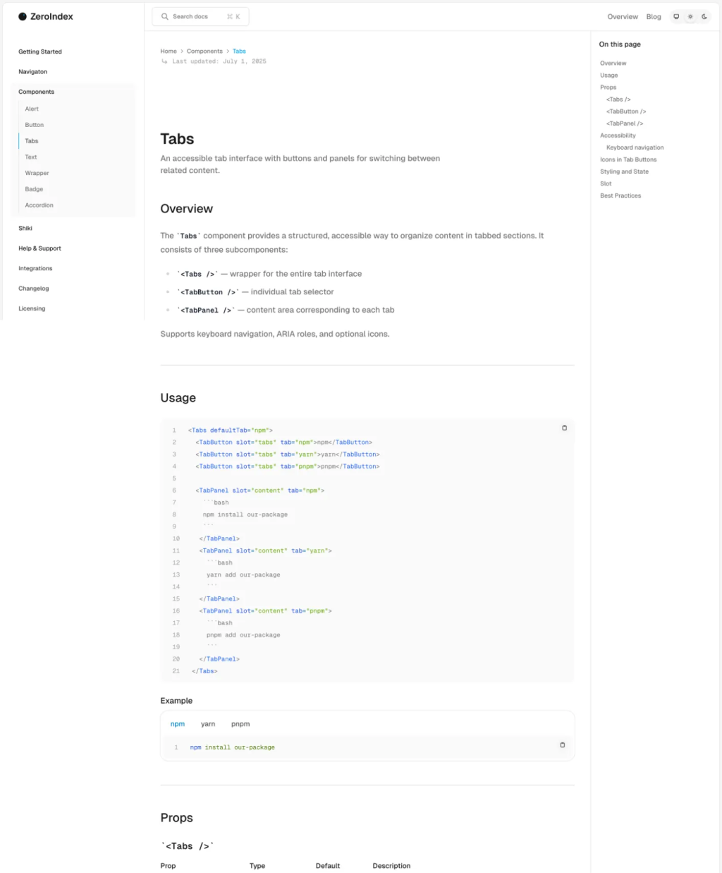 Zeroindex: Astro documentation template Zeroindex: Astro documentation template